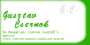 gusztav csernok business card